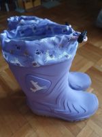 Kinder Gummistiefel mit Kordelverschluss oben, lila, Gr. 28