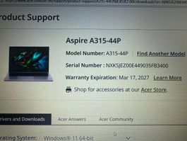 Acer Aspire A315-44P Laptop AMD Ryzen 7 16GB RAM 477GB SSD