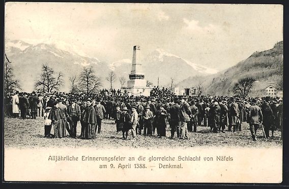 Ansichtskarten: Näfels, Erinnerungsfeier an die Schlach – Gebraucht aus Berlin von bartko-reher