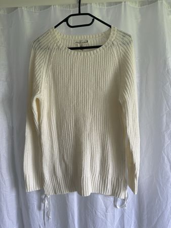 Strickpullover L.O.G.G. weiss mit Schnürung Grösse XS neu