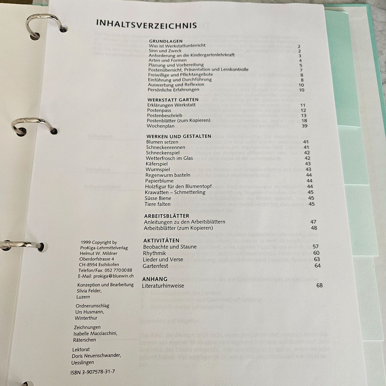Libri: PROKIGA, Lehrmittelverlag GARTEN, Ordner – Usato da Uster venduto da Sonnenblume212 1
