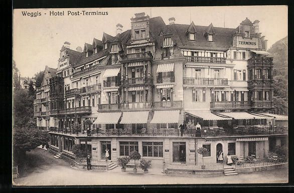 Ansichtskarten: AK Weggis, Hotel Post Terminus – Gebraucht aus Berlin von bartko-reher