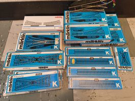 Märklin Lot H0 K Gleis Weichen Kreuzung Einspeisung 20Stk