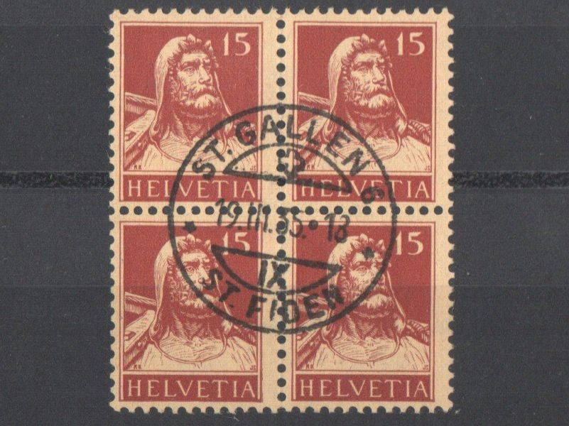 Alle Briefmarken: Tellbrustbild – Gebraucht aus Echichens von Topfila