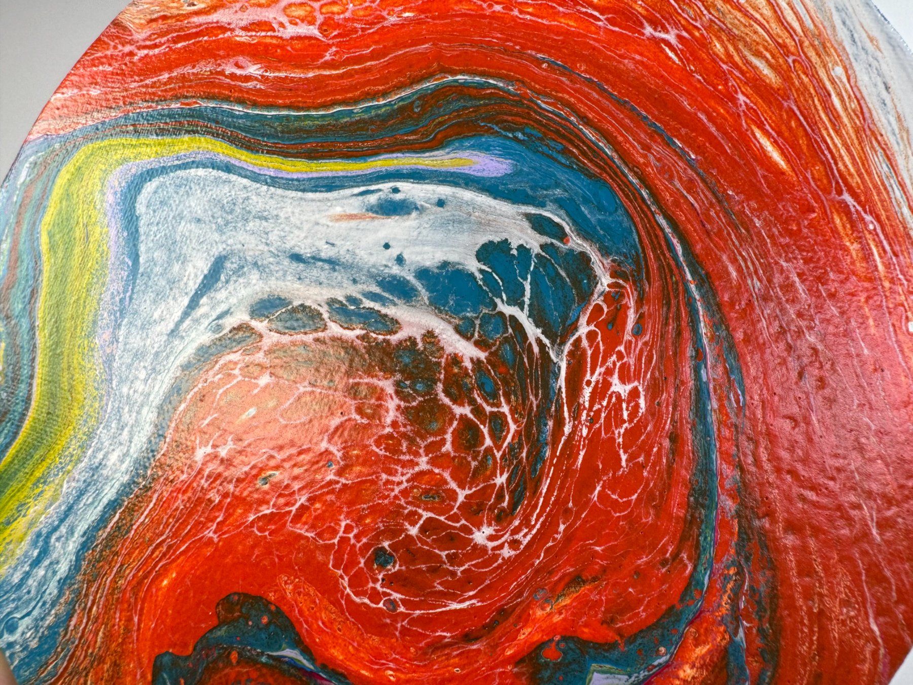 Dipinti: Acryl-Flüssigmalerei, kreisförmig – Usato da Schlieren venduto da MayaSheng1983 1
