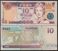 Fiji 10 Dollars UNC (2002)