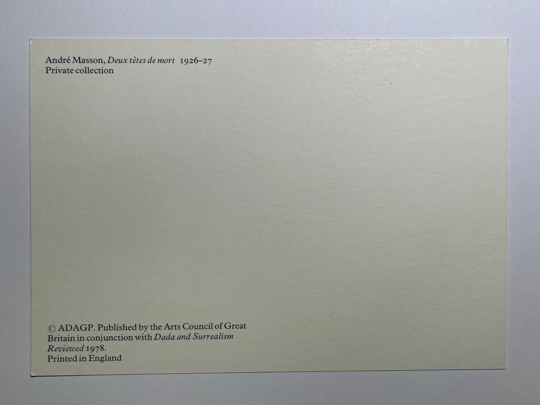 Cartoline postali: AK mit Kunst von André Masson – Usato da Rümlang venduto da Kartenpost1 1