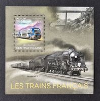 Zentralafrika-Mi Block 1164 ** (2014) Bahnmotive
