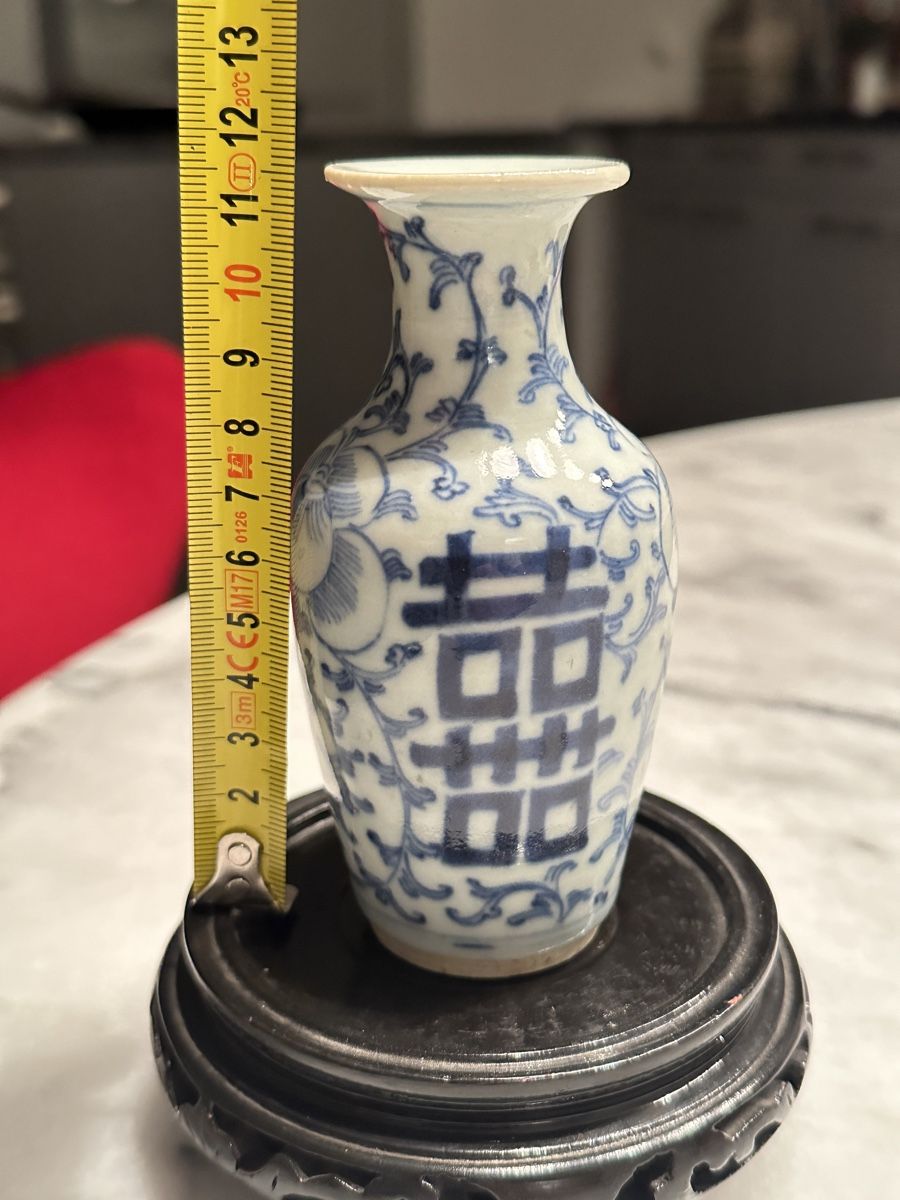 Vasi & Recipienti: chinesische Miniaturvase, Blau-Weiss – Usato da Aarburg venduto da Yula24 4