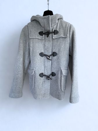 Burberry London Vintage Dufflecoat Wolle Grau XS-S