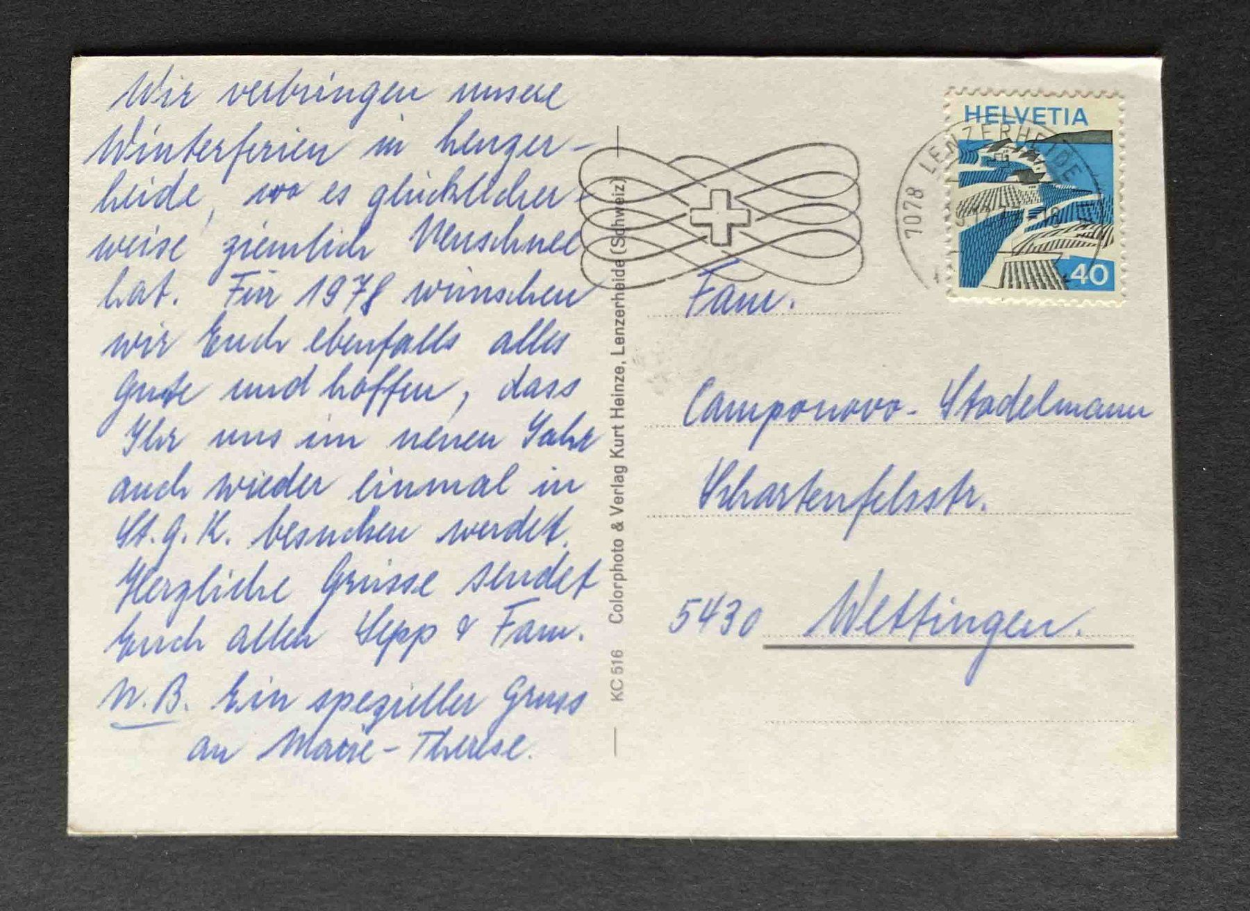 Cartoline postali: AK Lenzerheide Valbella Rothornbahn – Usato da Goldau venduto da artelier1 1