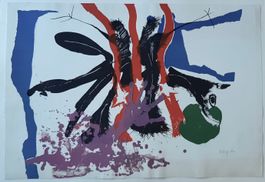 "Mort de l'ennemi" – Grande lithographie de Paul Rebeyrolle