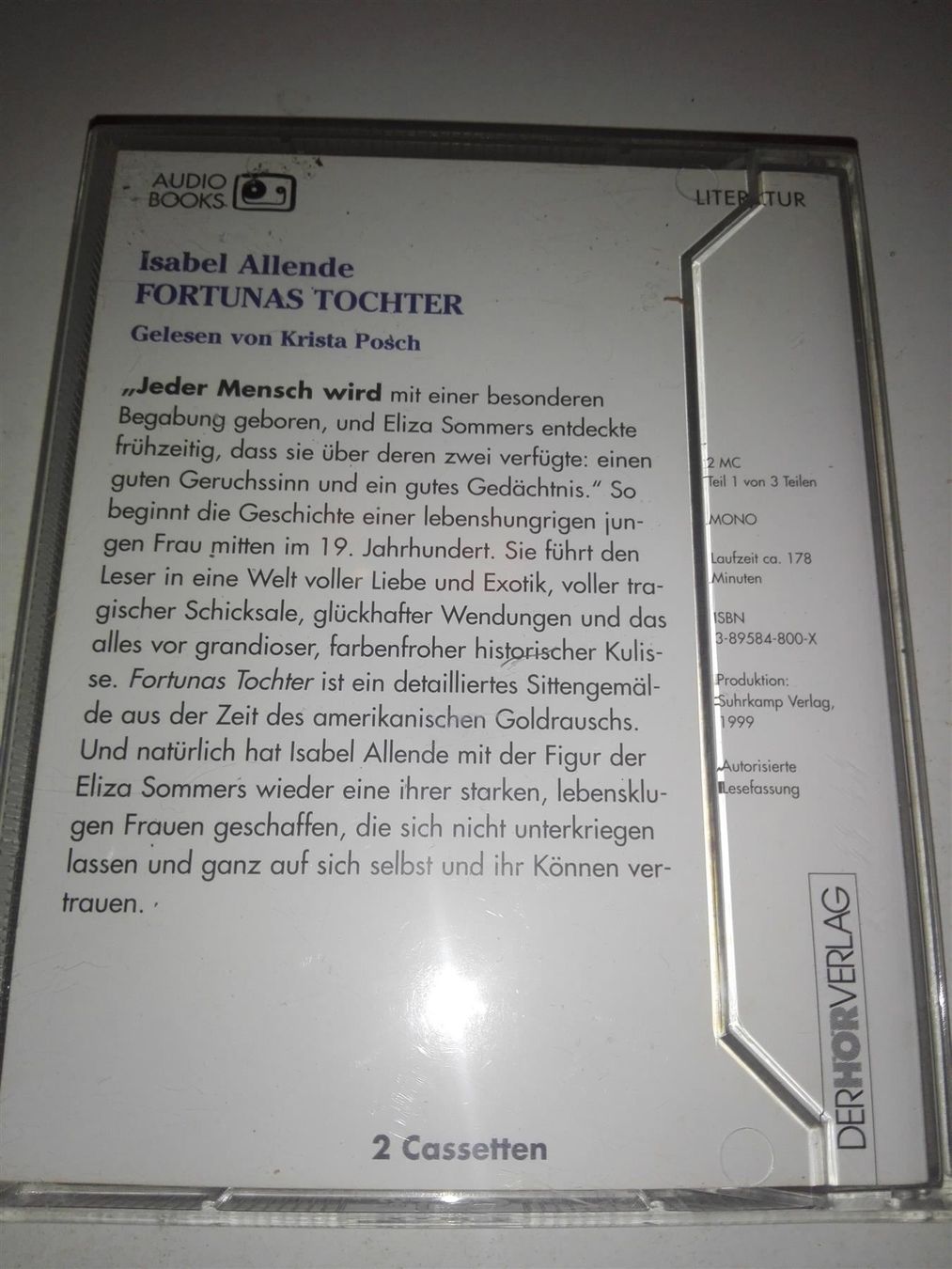 Musicassette: Fortunas Tochter (Isabel Allende) – Usato da St. Gallen venduto da elk2021 3