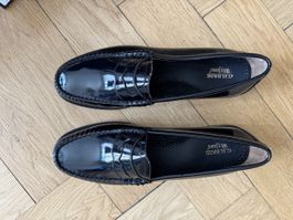 NEU Loafer G.H. Bass Weejuns schwarz Lackleder Grösse 41