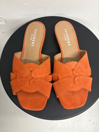 Pavement Wildleder Sandalen orange Leder Gr. 36