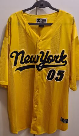 Maillot Baseball New York Jaune XXL Vintage Sport