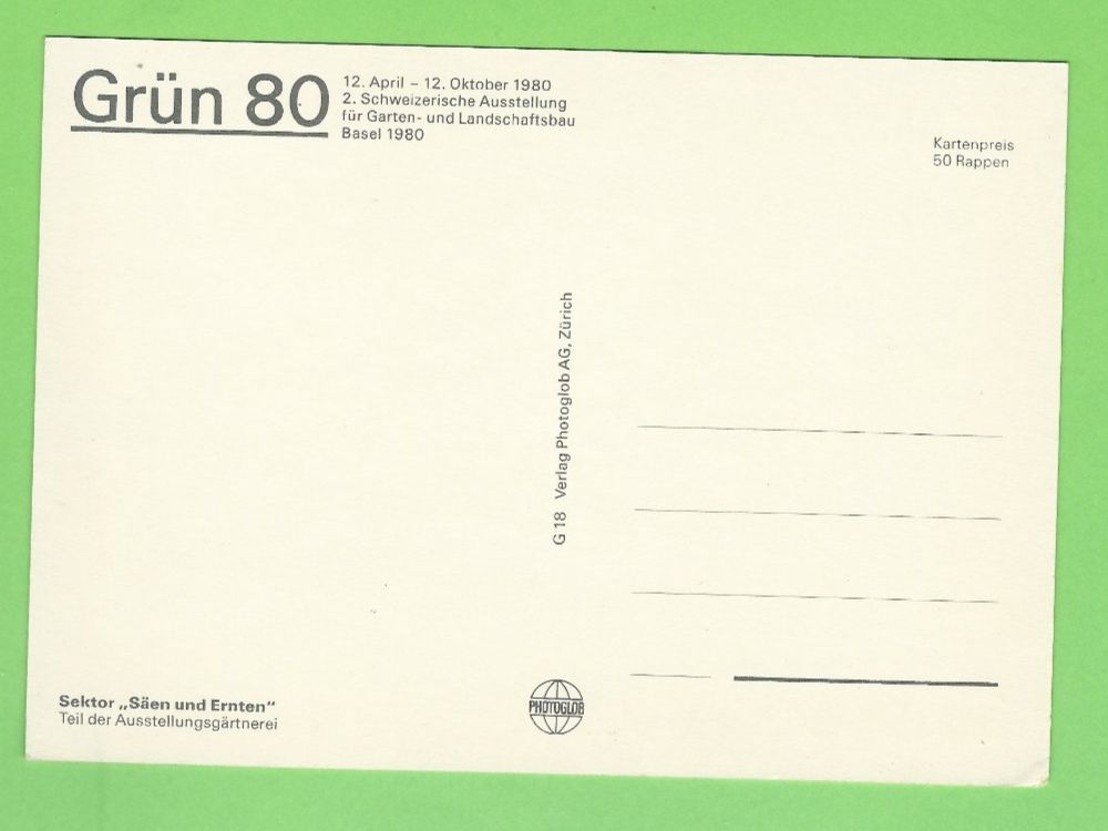 Cartoline postali: Grün 80 Basel – Usato da Zürich venduto da t24_de 1