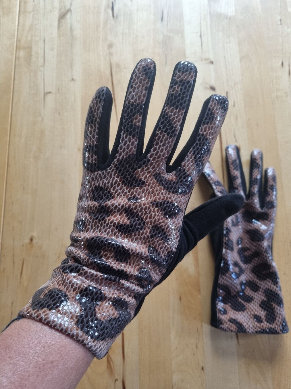Guanti & manicotti: Damen Handschuhe Gr. L, Leopard muster, gloves, NEU – Nuovo (secondo la descrizione) da Binz venduto da JoPra 1
