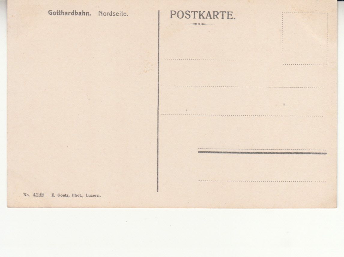 Cartoline postali: Gotthardbahn Nordseite ca. 1910 – Usato da Bürglen TG venduto da StampGraf 1