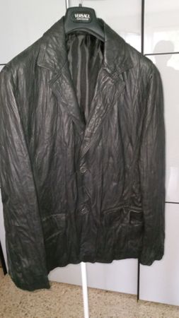 Veste en cuir noir David Mayer- Élégance intemporelle T.50