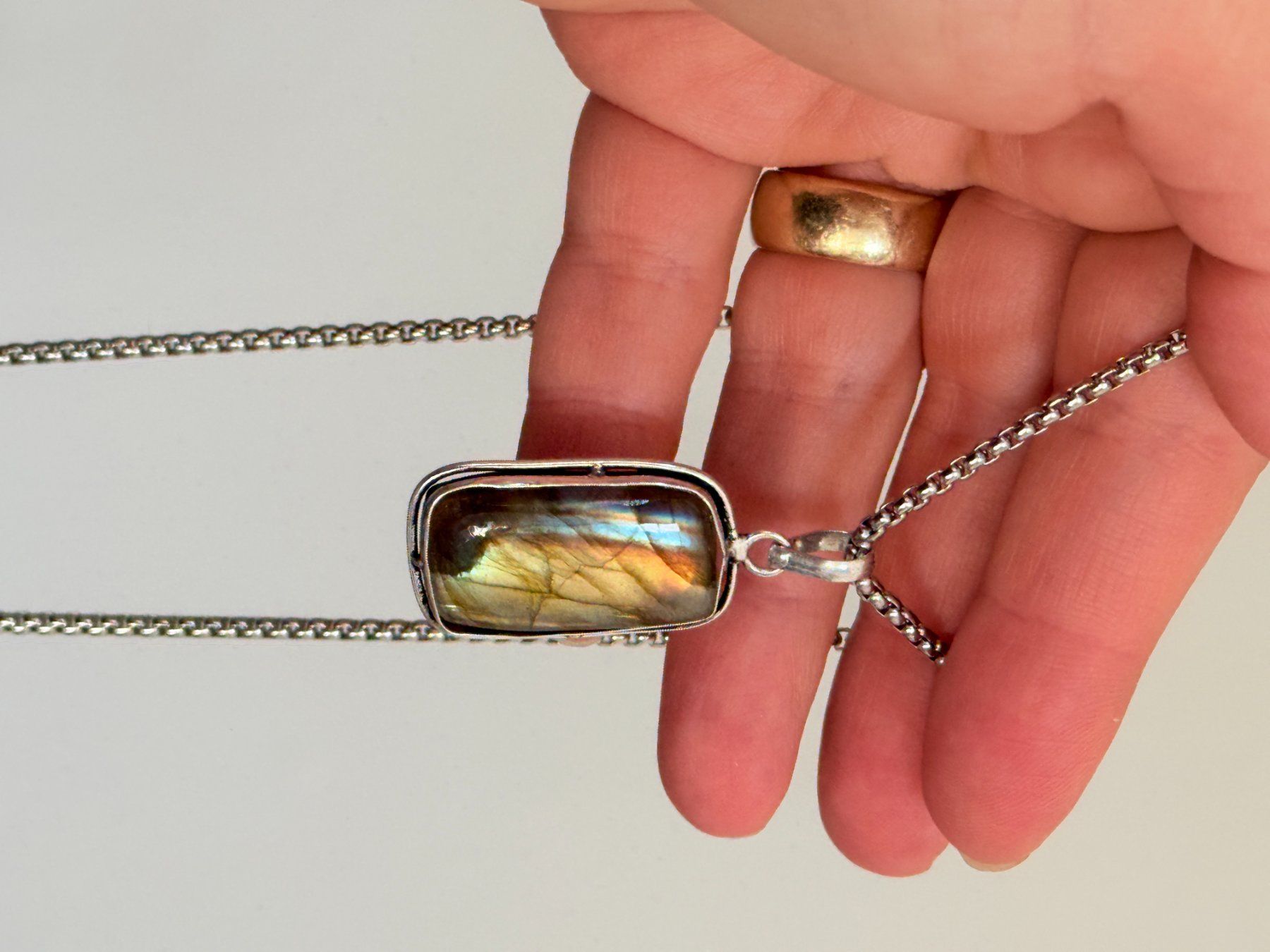 Colliers: Collier avec Labradorite – Neuf avec emballage d'origine à Genève par AWWA 4