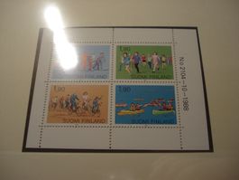 Finnland Block Freizeitsport, 1989, ET-o + **, mit Beschrieb