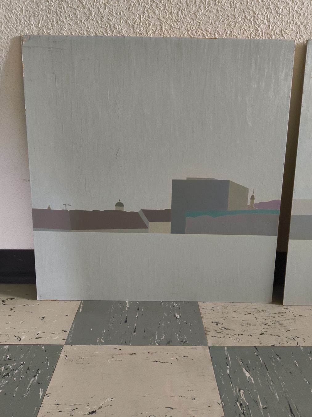 Dipinti: Triptychon Bild vermutlich gemalt Bern Grosse Schanze – Usato da stettlen venduto da VintageBern_ch 1