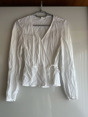 H&M Bluse / Wickelbluse weiss Grösse 36