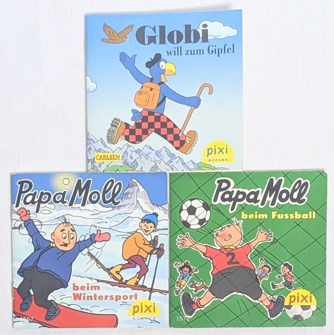 Libri: 3x Pixi Bücher - Globi & Papa Moll – Nuovo (secondo la descrizione) da Wängi venduto da ABIZONE-86