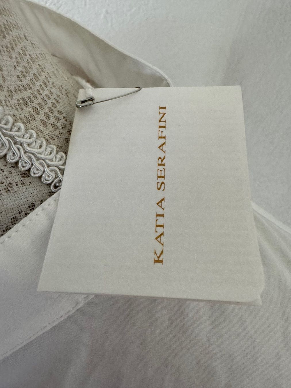 Camicette: Neuware Weisse Bluse Katia Serafini Gr. 42 100% Baumwolle – Nuovo e nell'imballaggio originale da Kirchdorf AG venduto da coco123 4