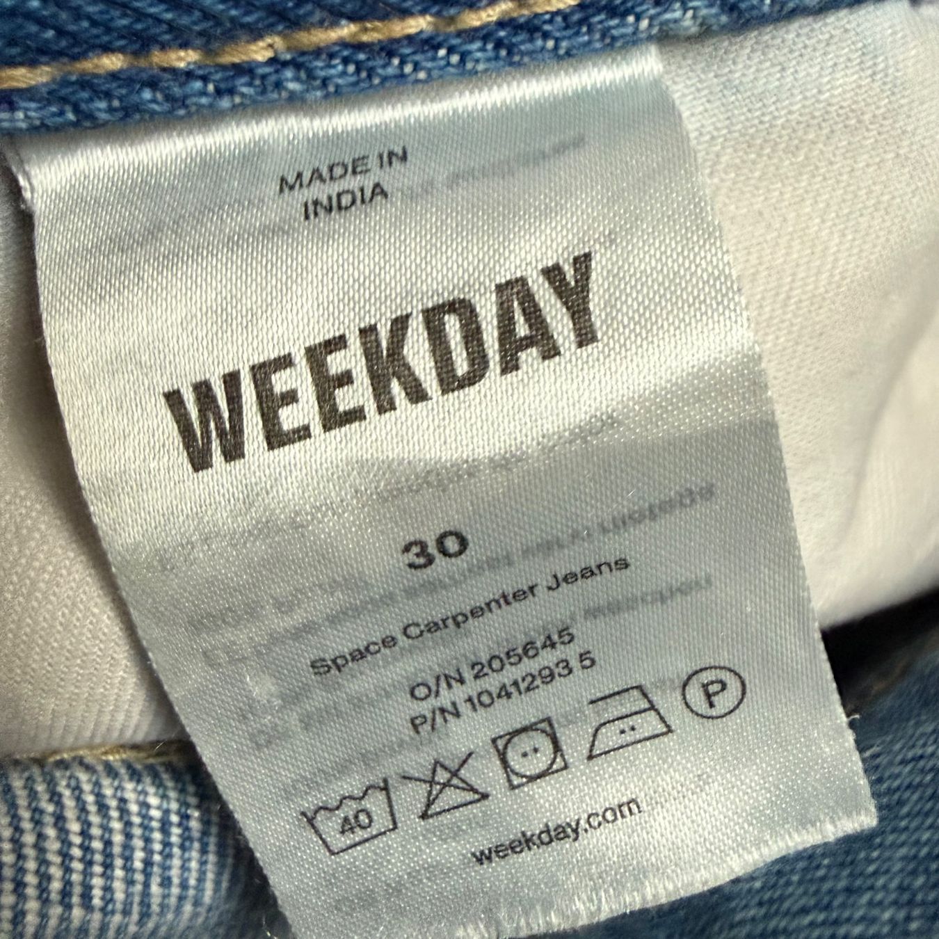 Weekday Jeans: Pantalon Weekday Space Carpenter bleu taille 30 – Usato da Les Acacias venduto da speedygonzales1 2
