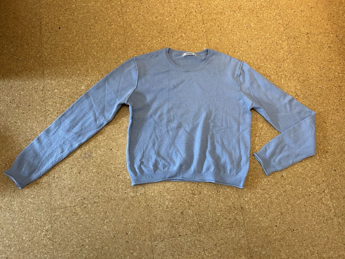 Pull&Bear Pullover & Sweatshirts: blauer strickpulli – Gebraucht aus Schmitten FR von let_k9yc
