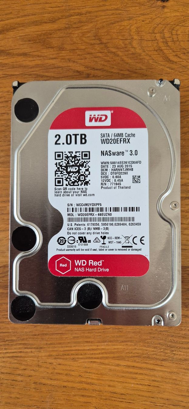Dischi rigidi: 2 x WD Red NASware 3.0 2tb – Usato da Dietikon venduto da Luci59 1