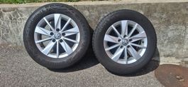 4x Genuine VW Lyon 15" Alloy Wheels + 195/65 R15 Summer Tyre