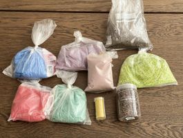 Dekogranulat und Farbsand verschiedene Farben Basteln bunt