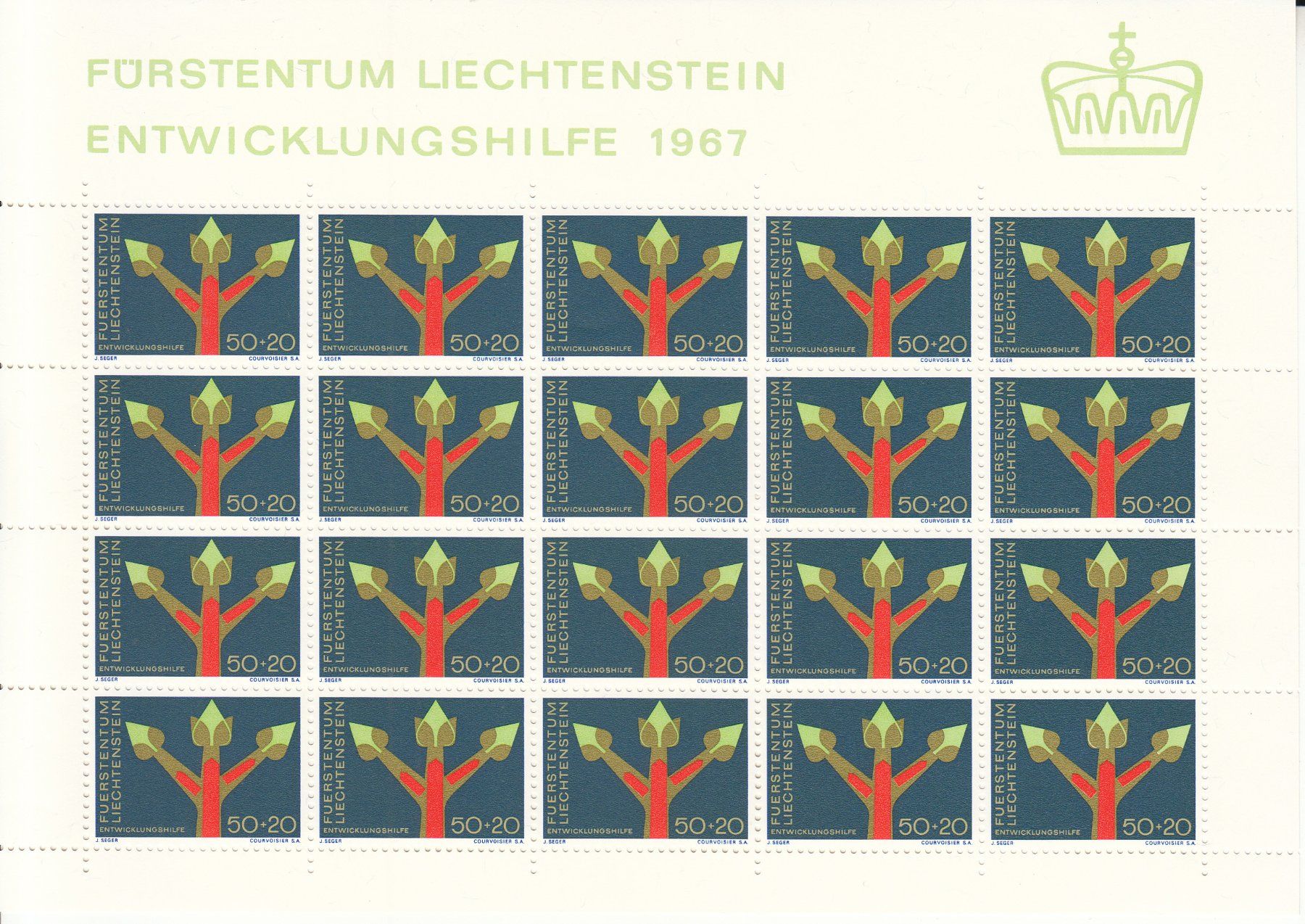 Tutti i francobolli: LBK W33 im Zierbogen postfrisch – Usato da Bürglen TG venduto da StampGraf