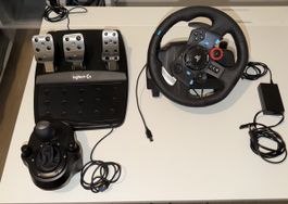 Logitech G29 + pédalier 3 pédales + Driving Force Shifter