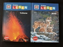 Was ist Was Erstes Lesen - zwei Bände (Vulkane und Wölfe)