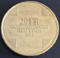 Schweizer Gedenkmünze 20 Franken 1994 guter Zustand