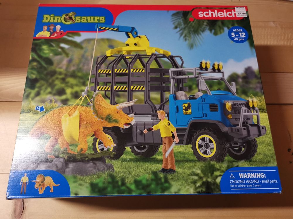 Coffret Schleich Mission De Transport Dino - 43 Pièces Avec Tricératops Et Camion - Jouet Dès 4 Ans