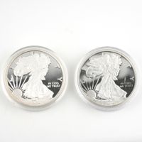 2x Oz Silber One Dollar