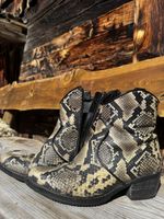 Vintage Cowboy Stiefeletten Schlangenprint Gr. 39 