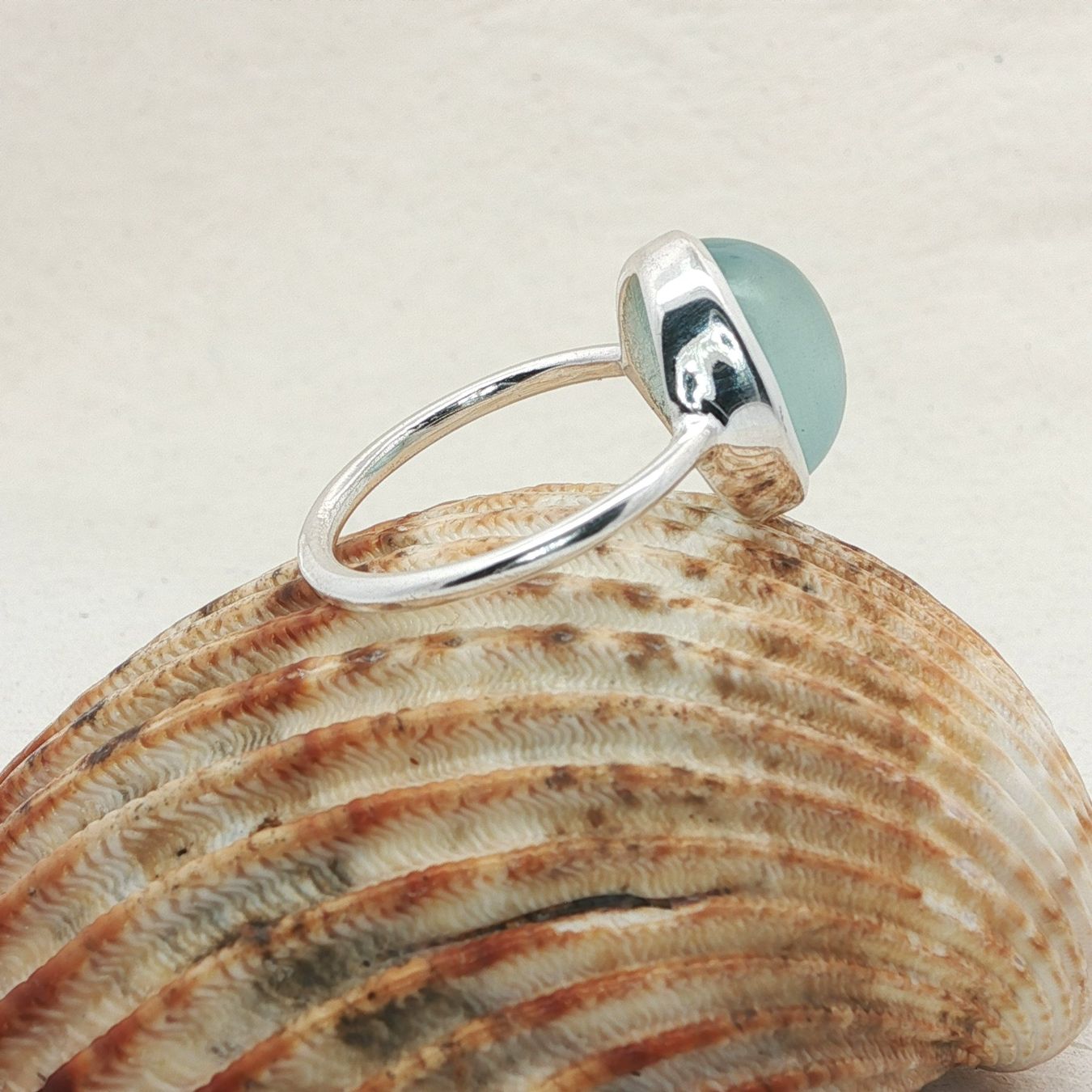 Olga Ribler Anelli: Unikate Silber Ring 925 mit Aquamarin Grösse 54 – Nuovo (secondo la descrizione) da Luzern venduto da Schmuckoutlet 3