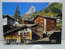 Postkarte Zermatt Matterhorn Wallis Schweiz🏔️🌲🏘️105x15cm