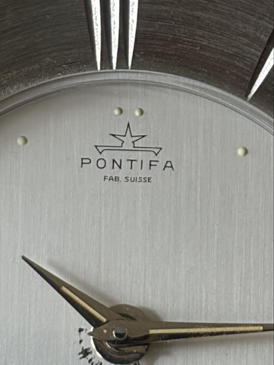 Réveil de table Pontifa métal argenté design vintage. (Gebraucht) in le ...