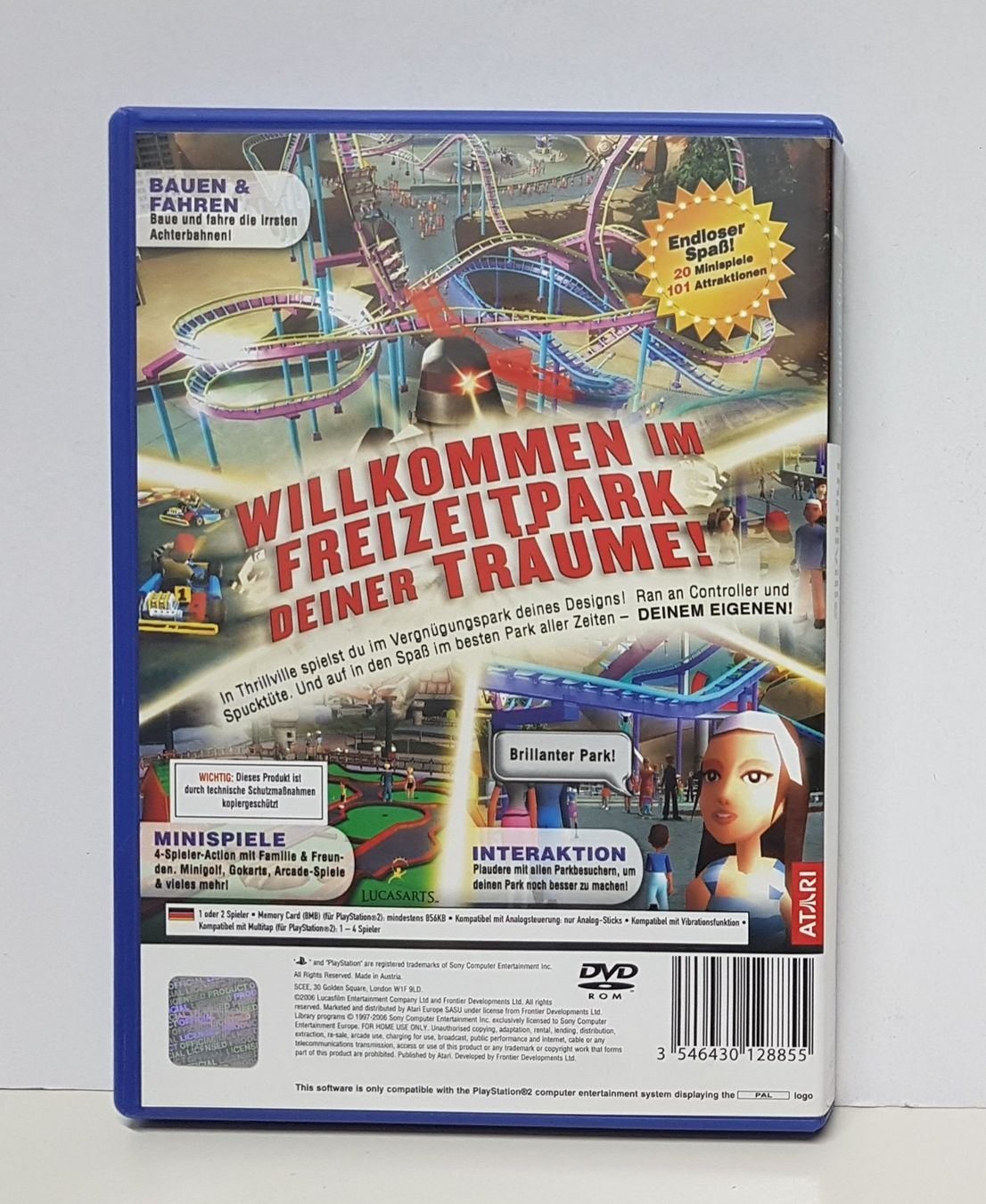 Sony Giochi: Thrillville  Willkommen im Freizeitpark deiner Träume!  PS2 – Usato da Schüpfheim venduto da Games_Spielkonsolen 3