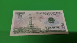 Vietnamesische 5 Dong Banknote - Seltenes Sammlerstueck!