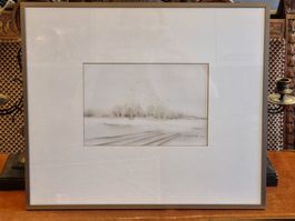 Aquarell Landschaft 1987 signiert gerahmt