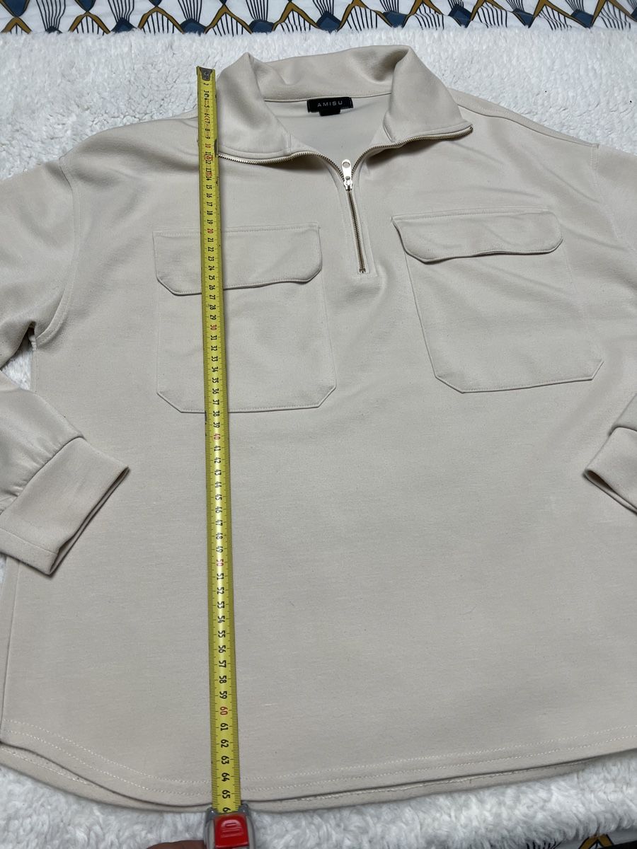 Pullover & Sweatshirts: Pull AMISU beige avec fermeture éclair T.L – Gebraucht aus Chenens von anasantos90 2