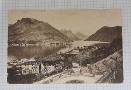 CP AK Lugano Veduta verso Castagnola Porlezza TICINO